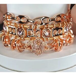 Bomb Party Spring Stack 2026 - The Modern Muse - Rose Gold X3 Bracelets NEW